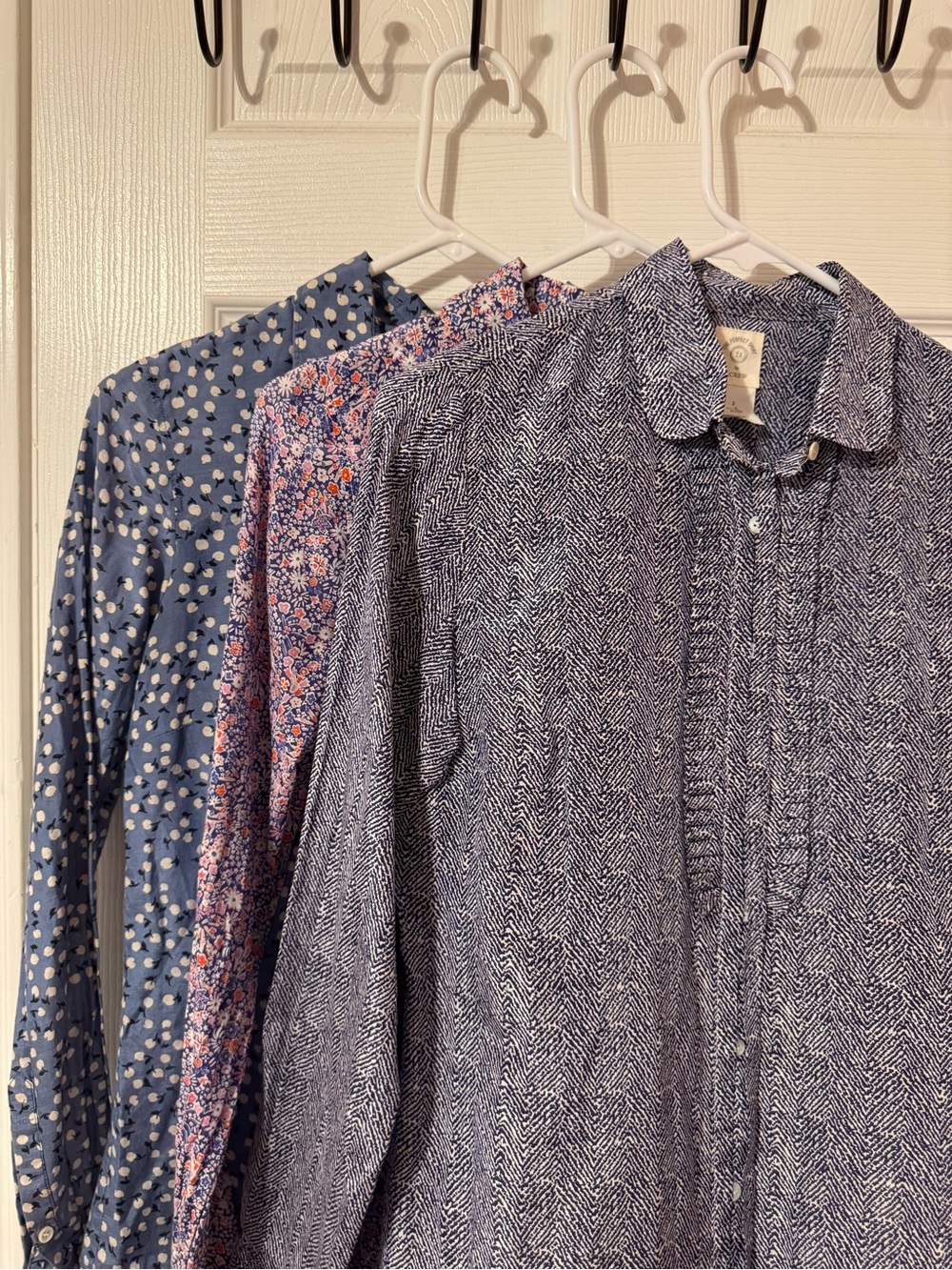 3 Silk and Cotton J. Crew Patterned Button-Down Shirts Bundle